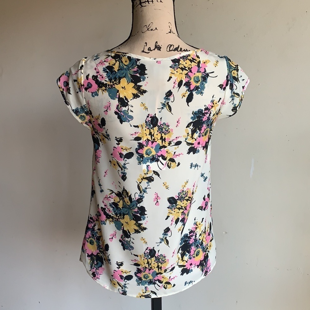 ModCloth Floral Capped Sleeve Blouse Top Size XS NWT - Picture 9 of 11